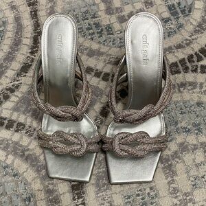 cult gaia RAINE SANDAL- Metallic Silver